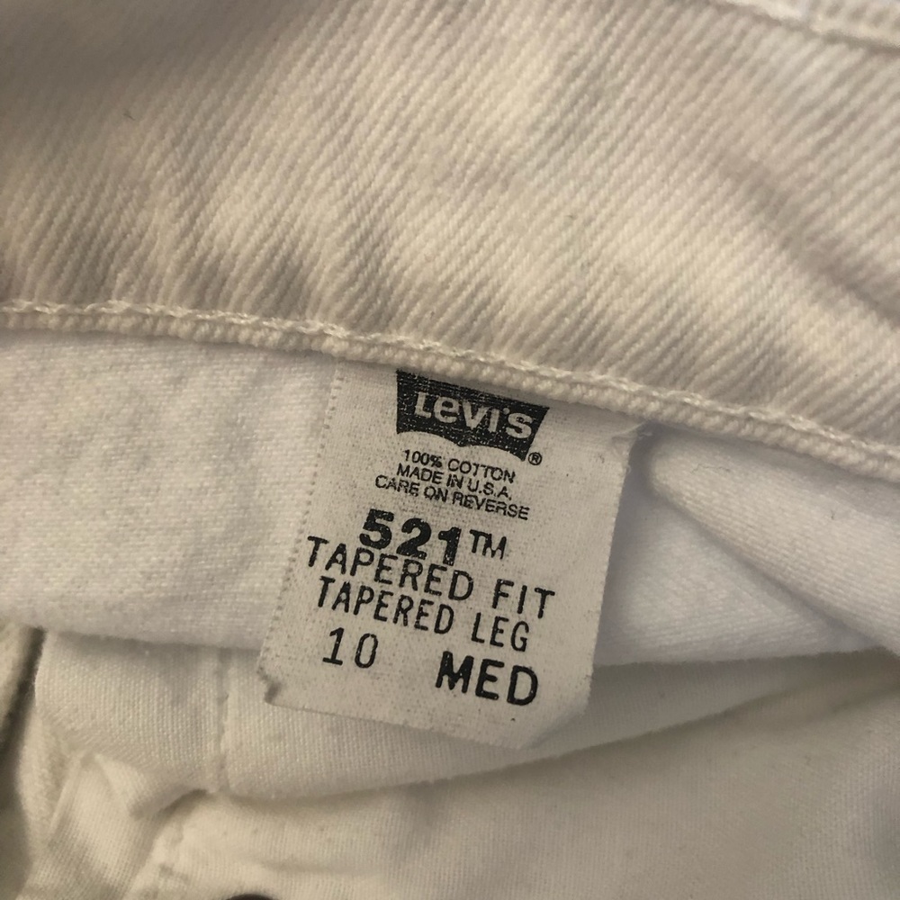 Vintage 90s Usa Levi’s 521 Tapered Fit Tapered Le… - image 8